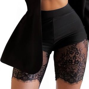 Meshki Lace Panel Bike Shorts